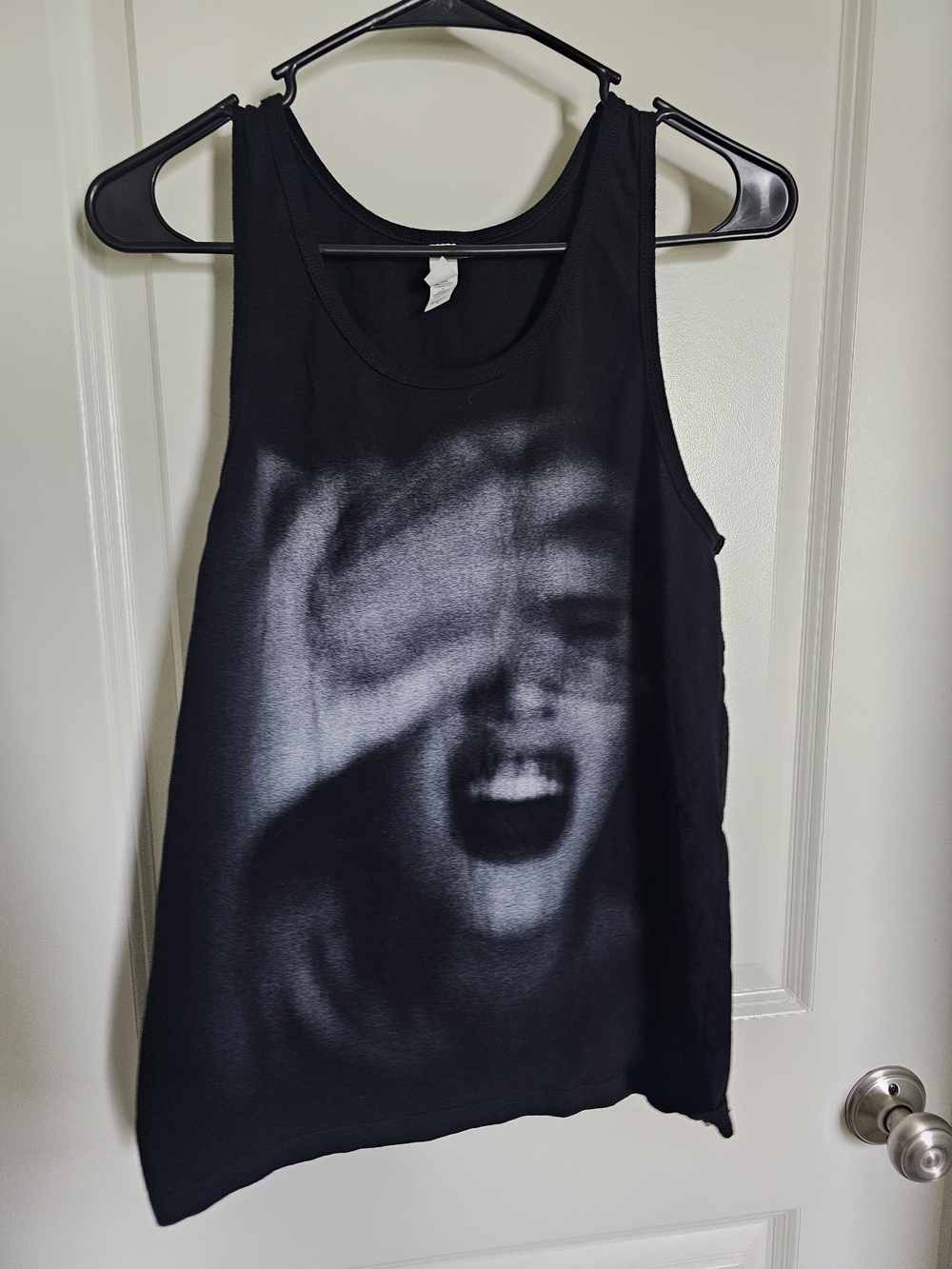Third Eye Blind Unisex Black Tank Top with Monochrome Face Graphic Sz Sm